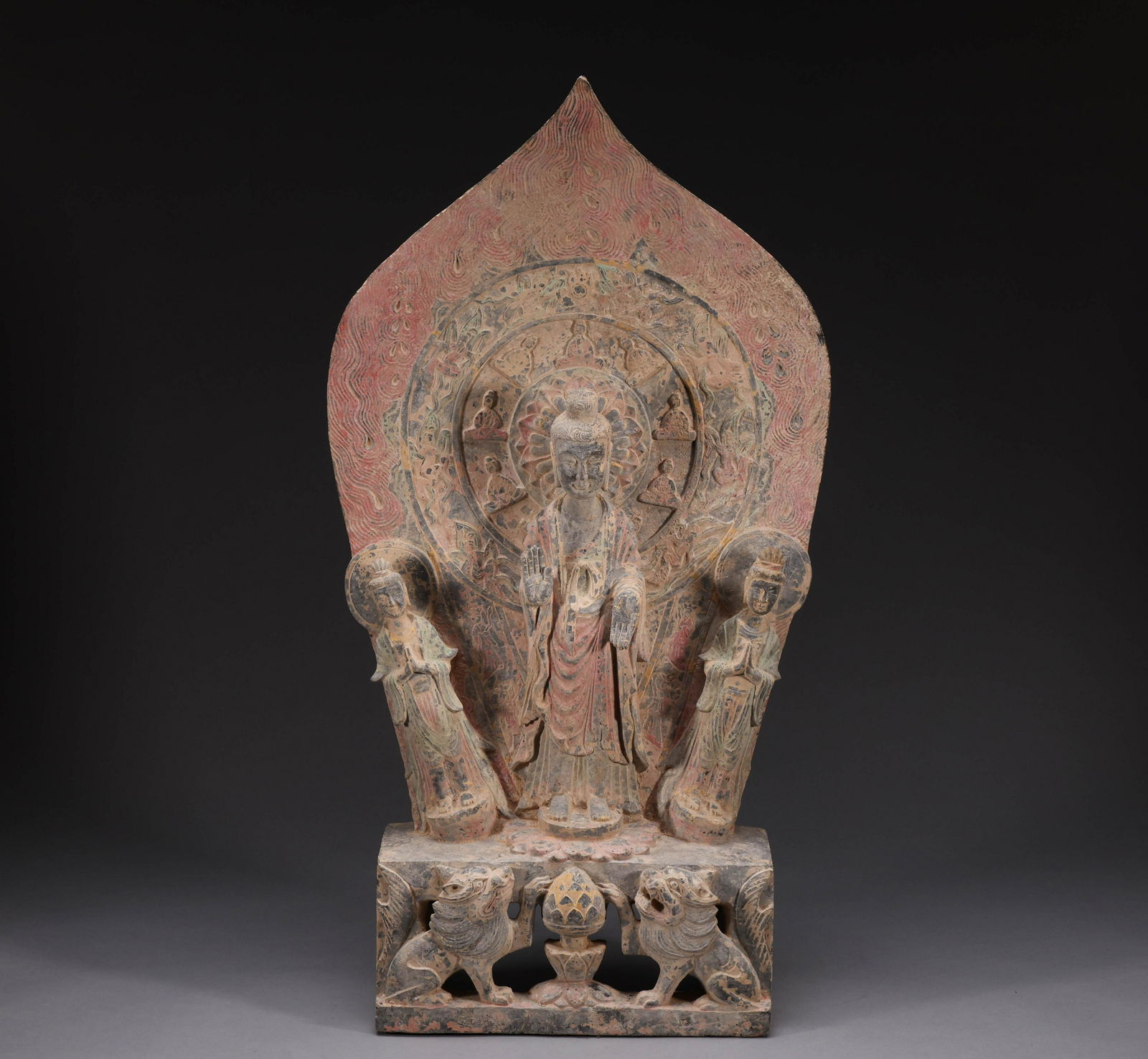 Blue stone painted Buddha (1 of 13)