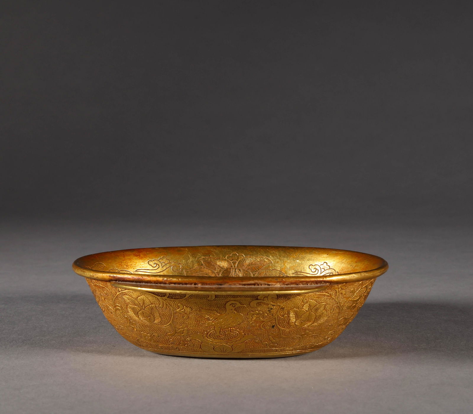 Song silver gilt gold ear cup (1 of 7)