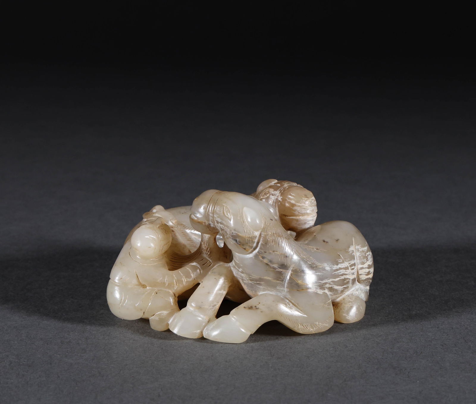 Qing Dynasty Hetian jade boy Lema (1 of 7)