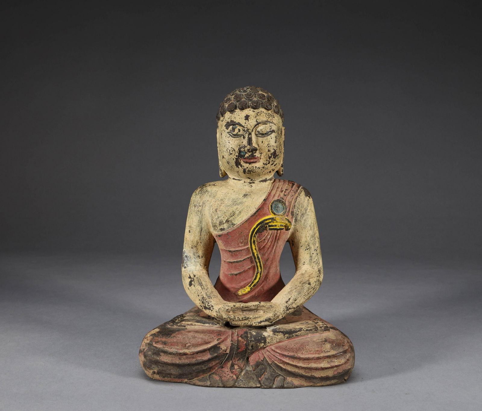 Bronze painted statues of Buddha in Ming Dynasty (1 of 8)