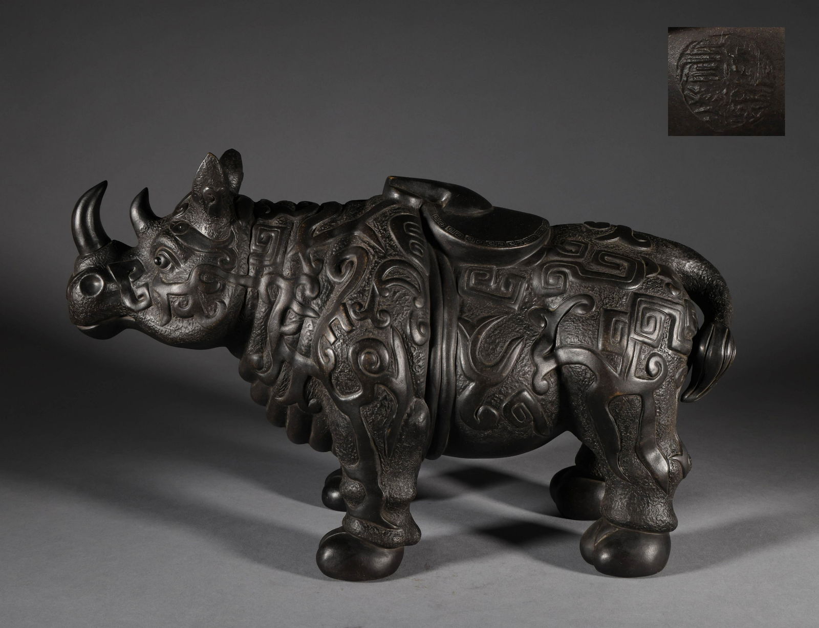 Purple sand rhinoceros from the Qing Dynasty (1 of 11)