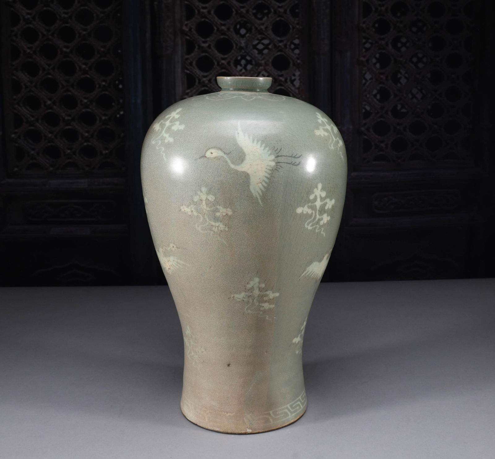 Korean porcelain plum vase (1 of 6)