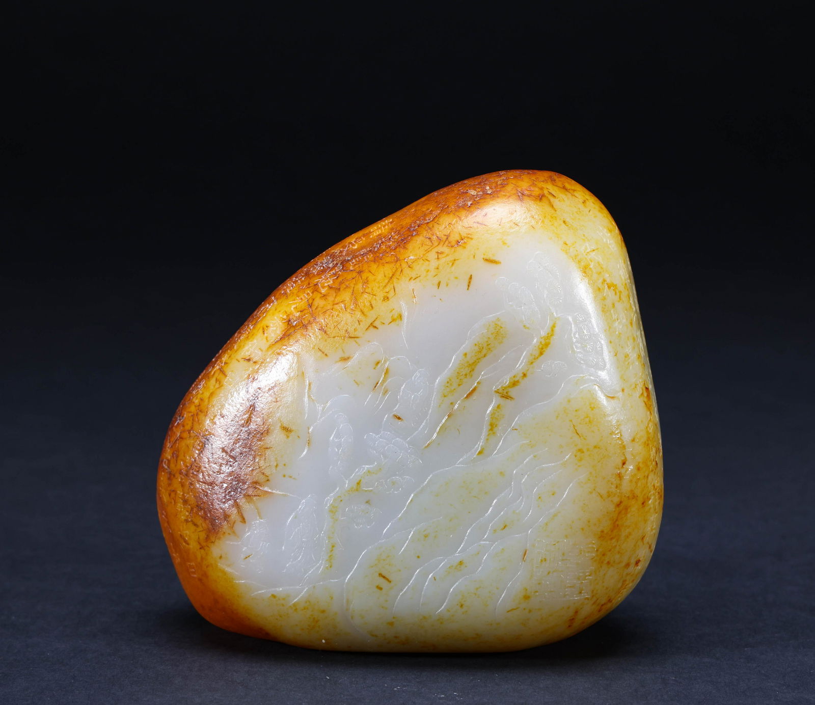 Qing Dynasty Hetian jade original stone carving ornaments (1 of 6)