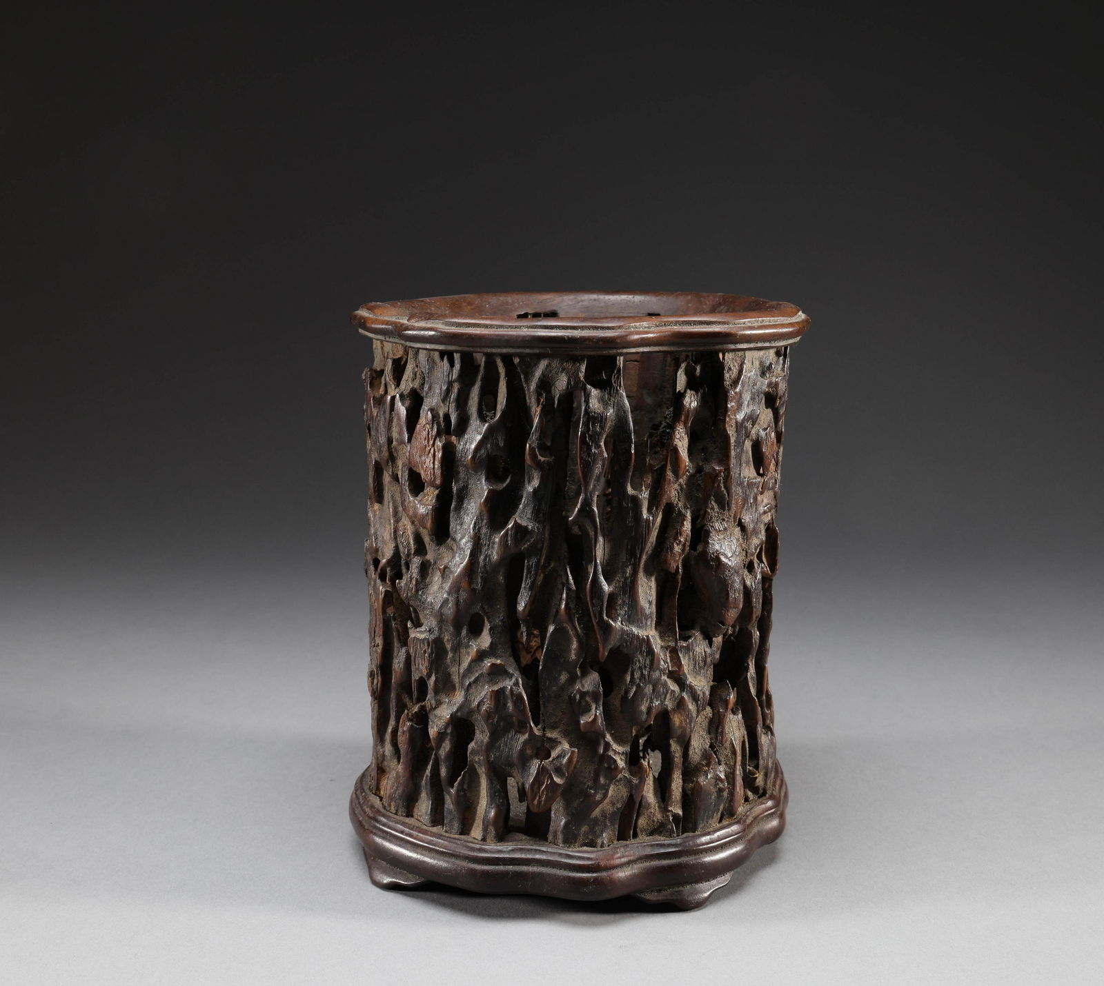 Qing Dynasty agaric wood pen holder (1 of 6)