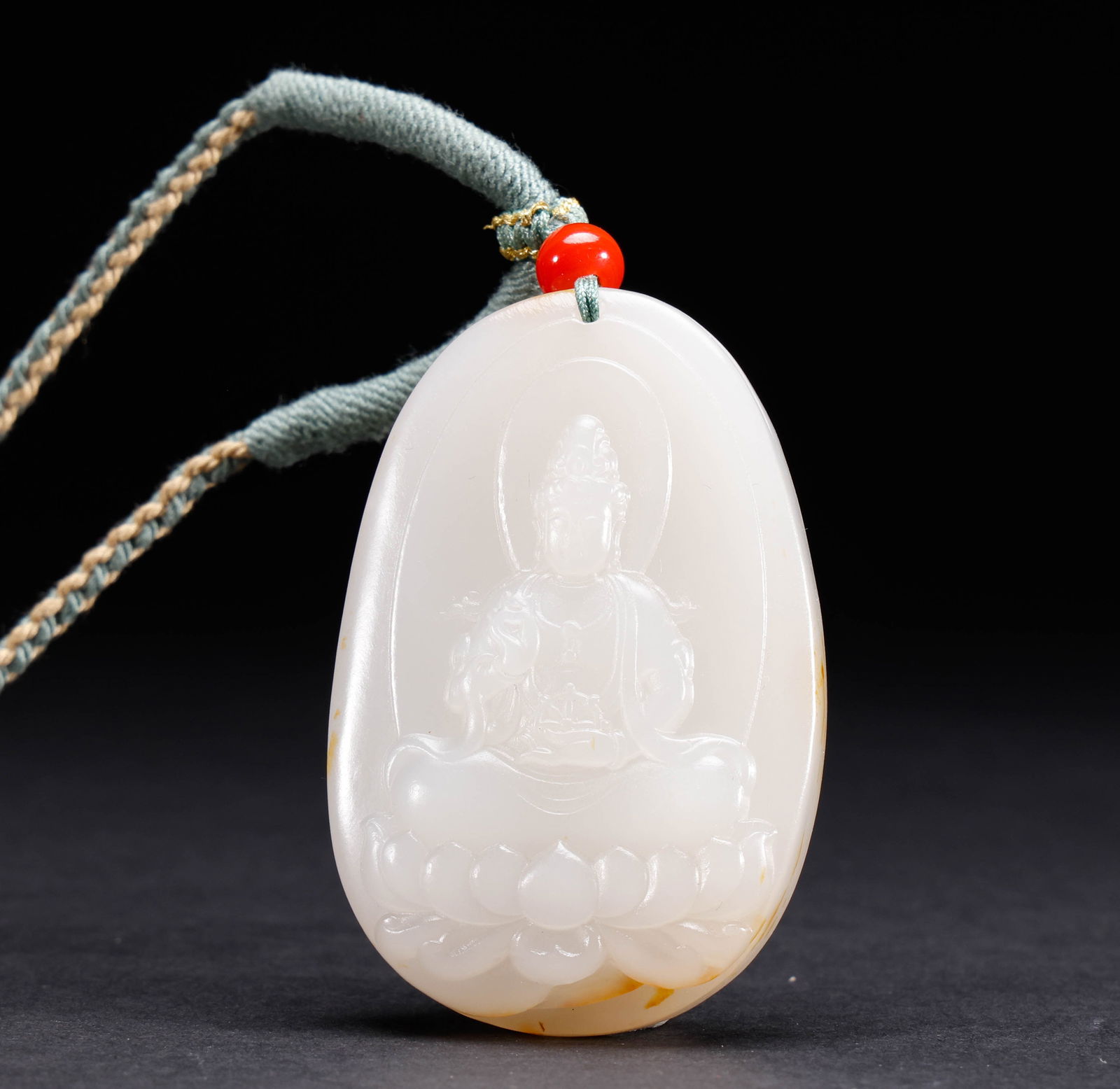 Qing Dynasty Hetian jade Guanyin Pei (1 of 6)