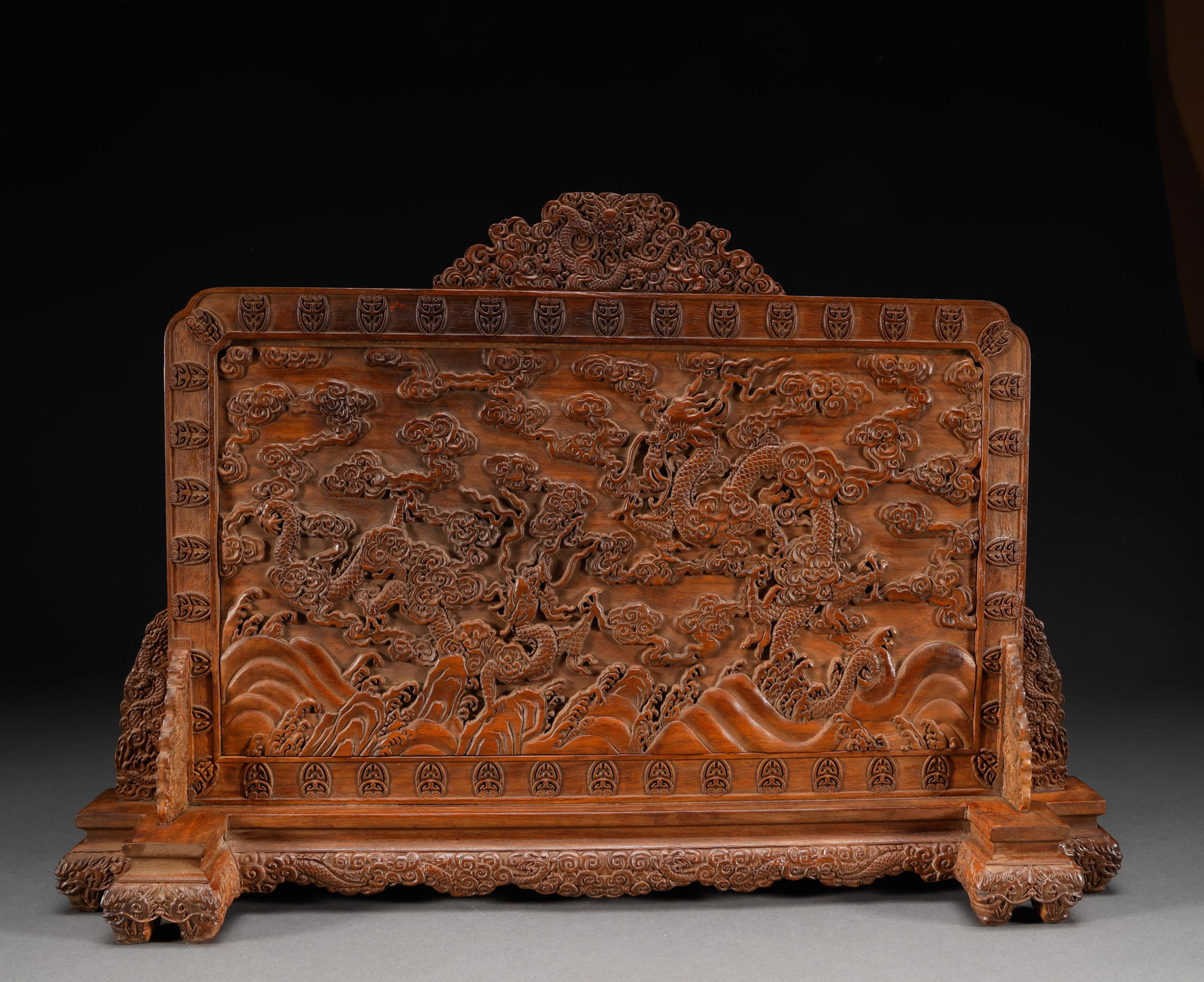 Huanghua pear screen insert in Qing Dynasty (1 of 6)