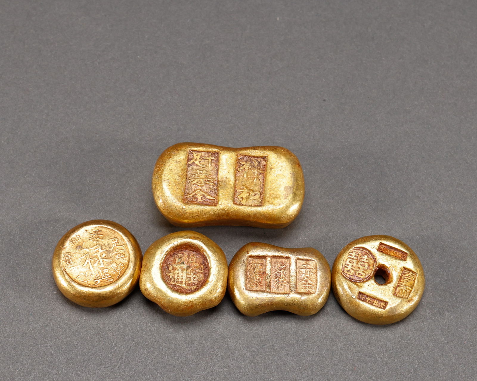 Qing Dynasty gold coins (5 pieces) (1 of 7)