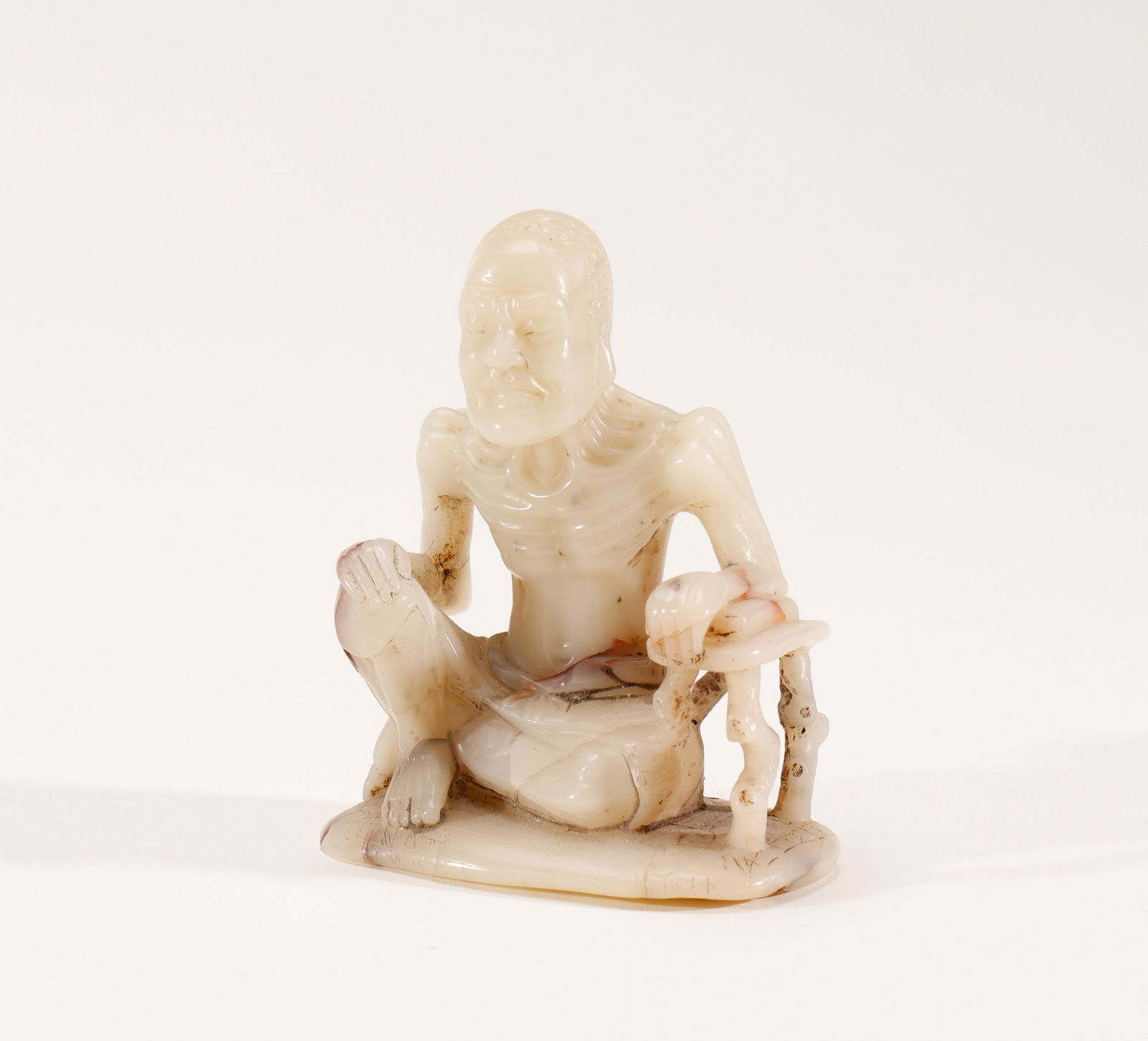 Qing Dynasty Shoushan Stone Arhat Statue (1 of 5)