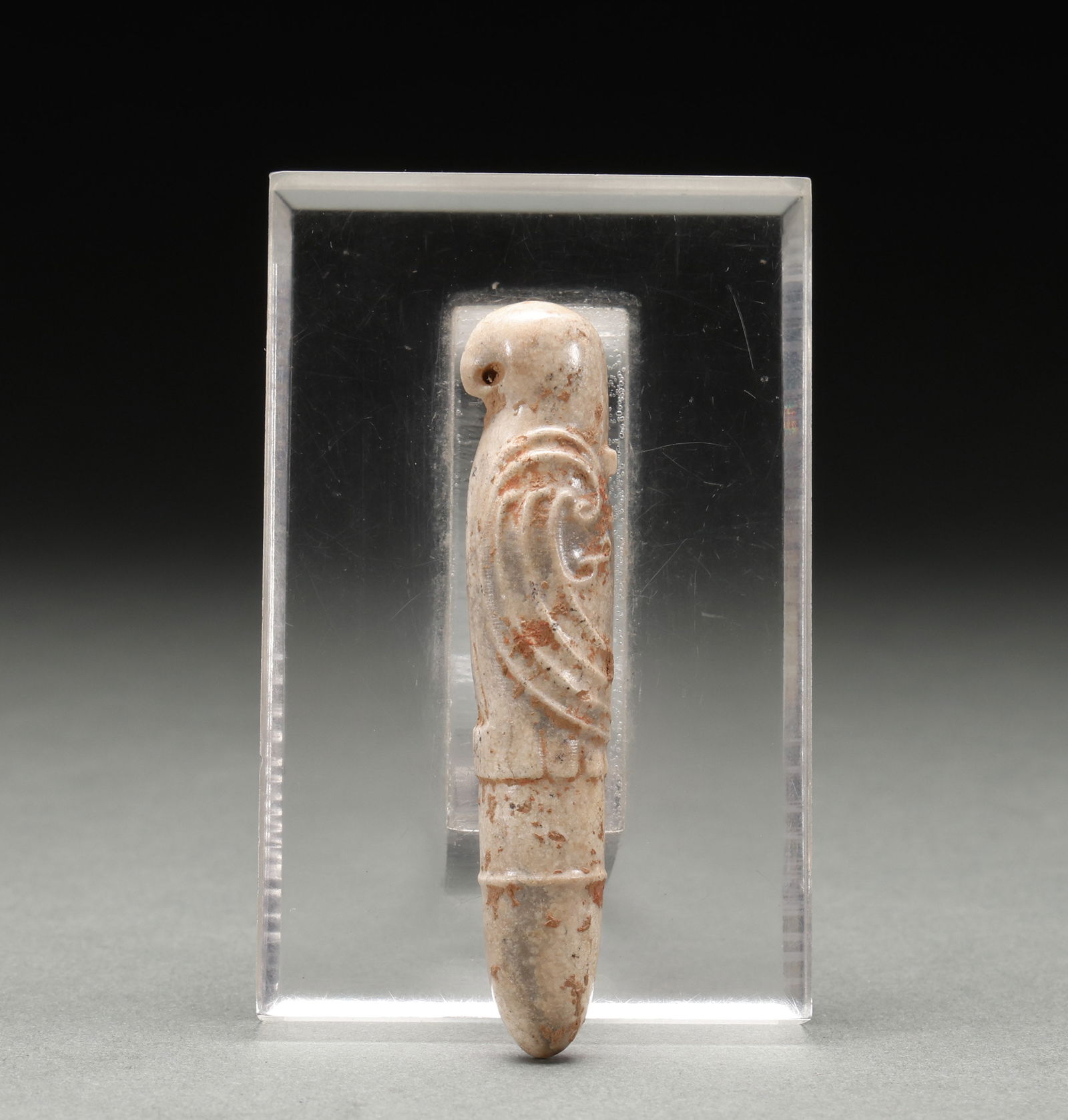 He Tian Yuniao before the Ming Dynasty: Height: 7.8cm, Width: 1.6cm, Weight: 25g