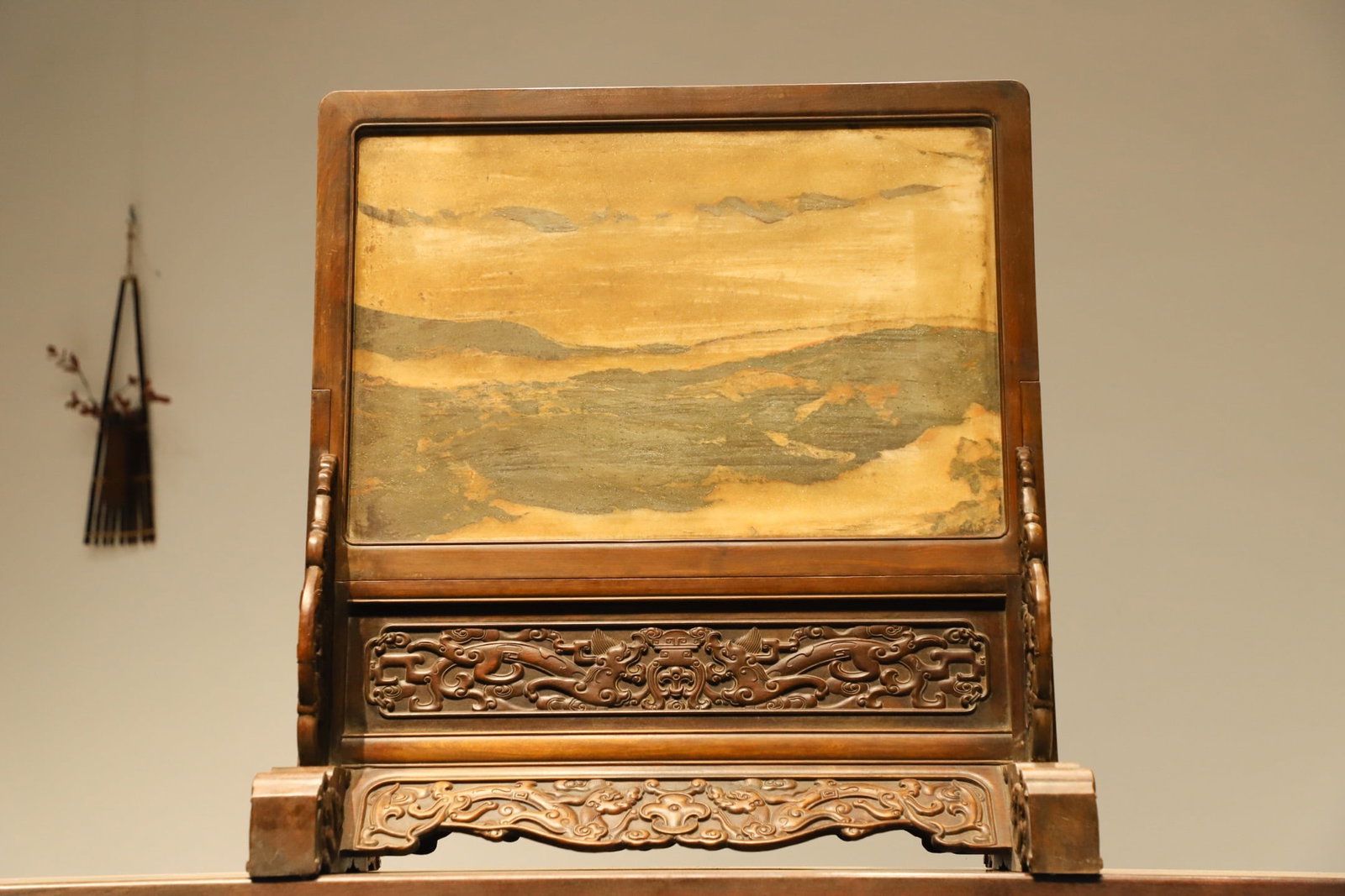 Qing Dynasty Huanghua Pear with Cloud Stone Screen Insertion (1 of 9)