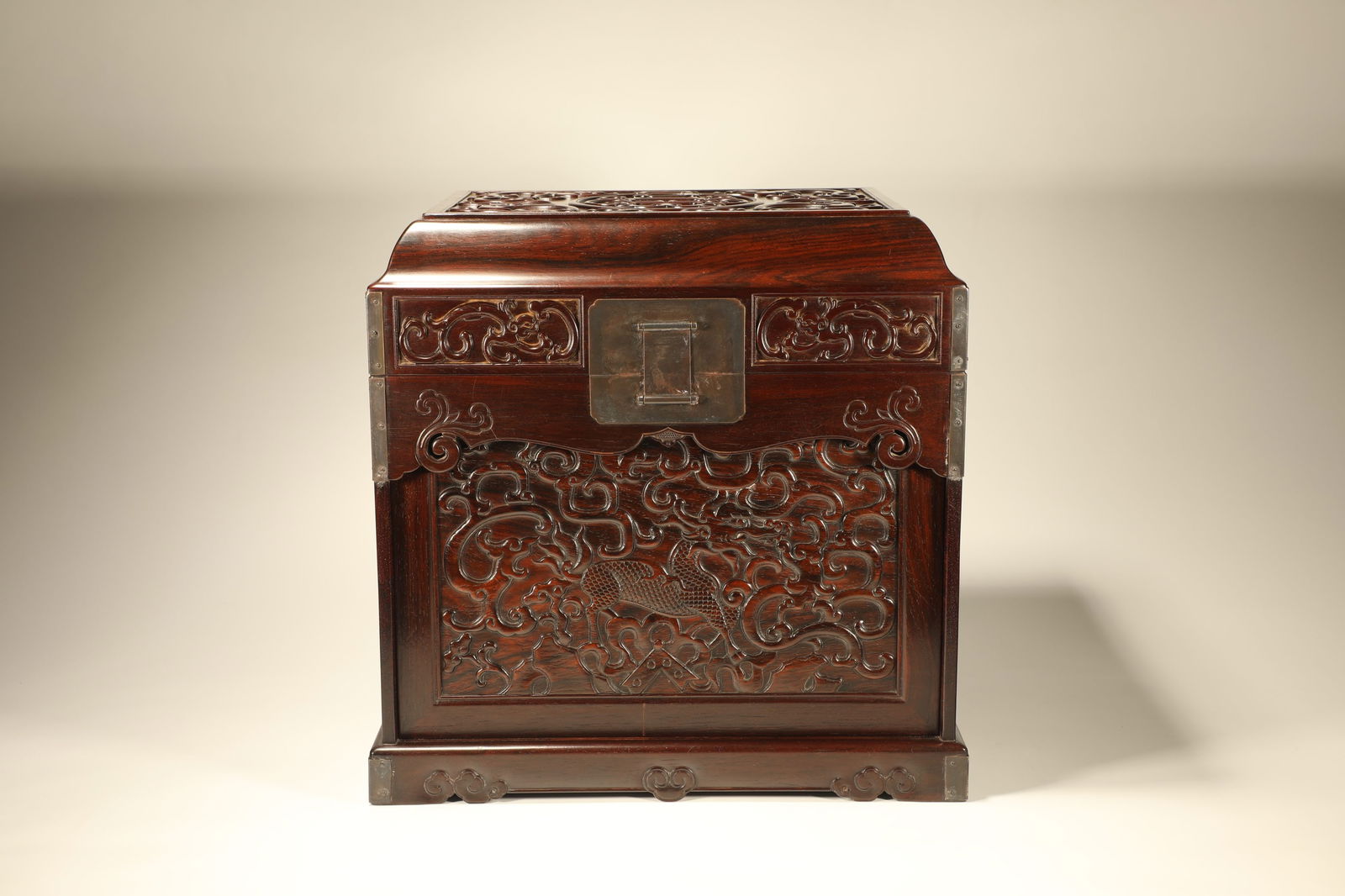 Qing Dynasty Huanghua Pear Carving Dragon Pattern Official Box (1 of 7)