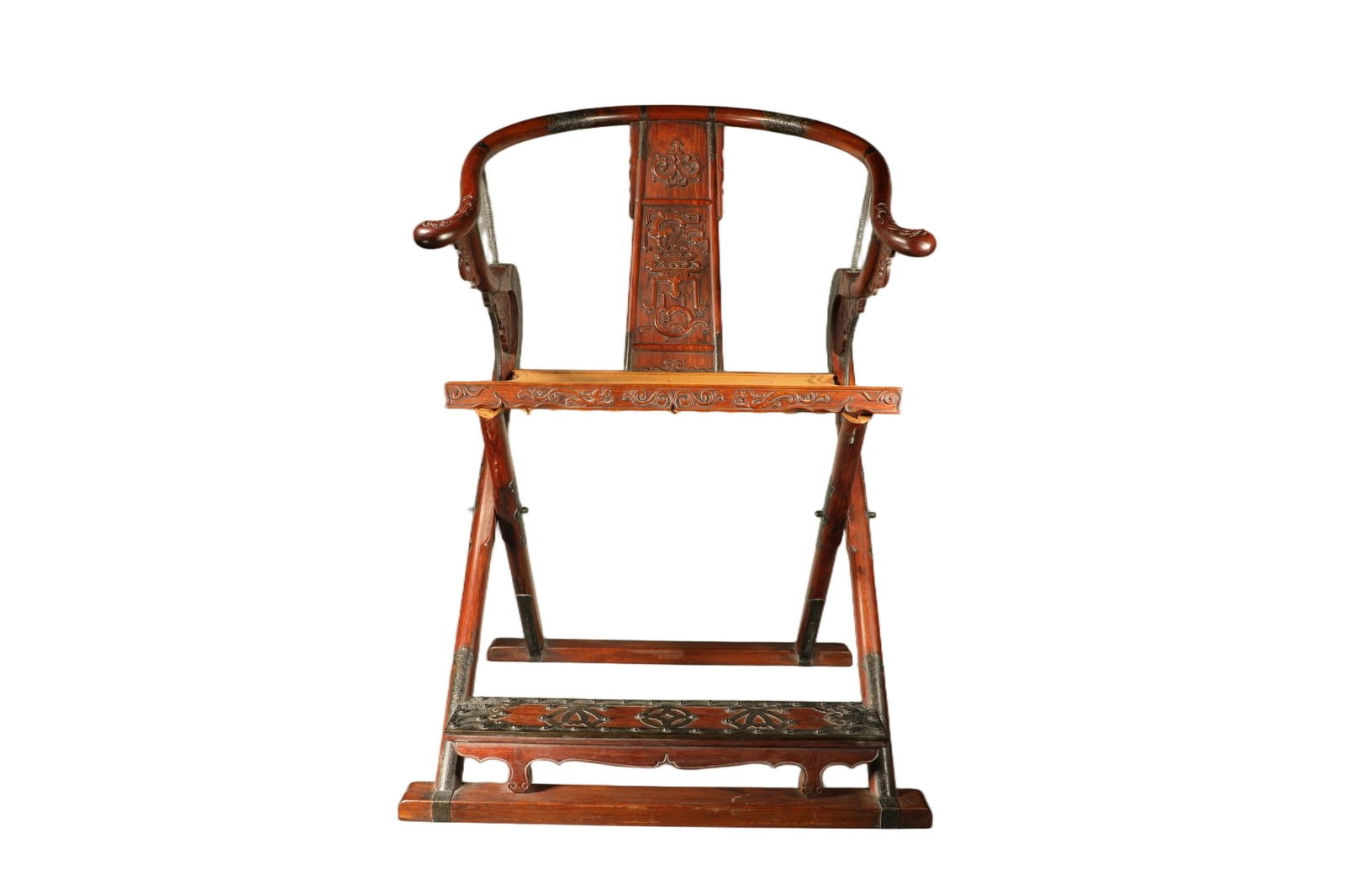 Qing Dynasty Huanghua Pear Carving Dragon Pattern Chair (1 of 6)