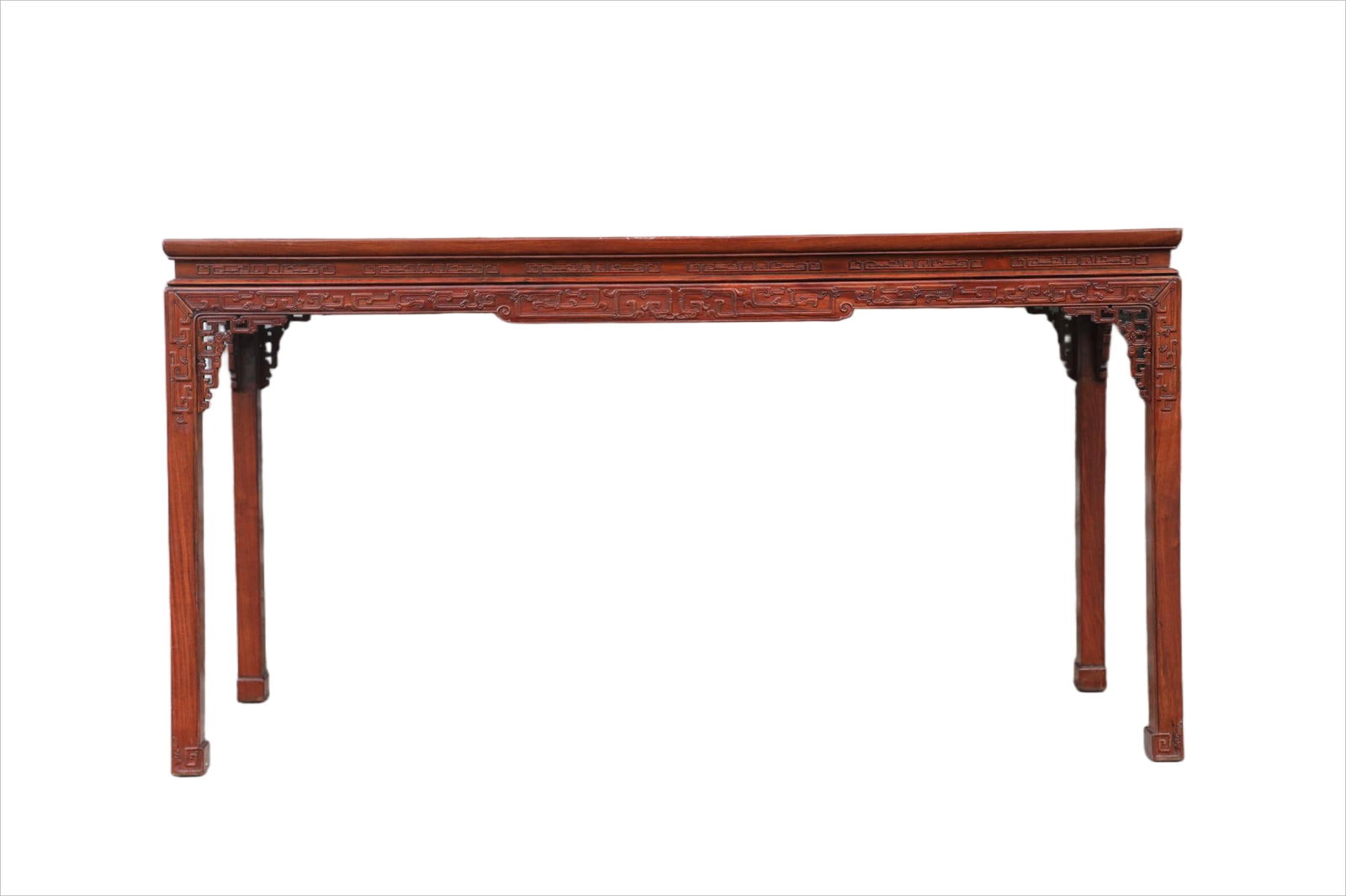 Case of Huanghua Pear Embedding Purple Sandalwood with Ten Thousand Character Pattern in Qing (1 of 6)