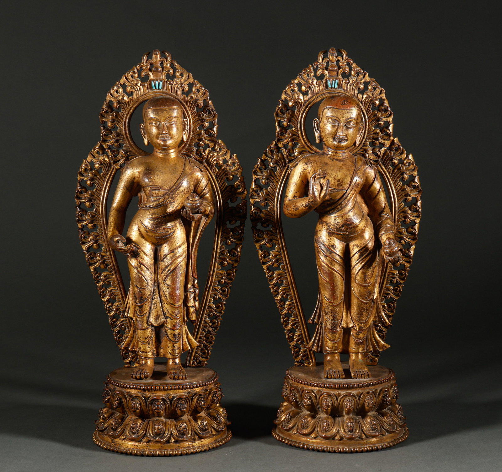 Bronze gilded Buddha statues from the Ming Dynasty (1 of 14)