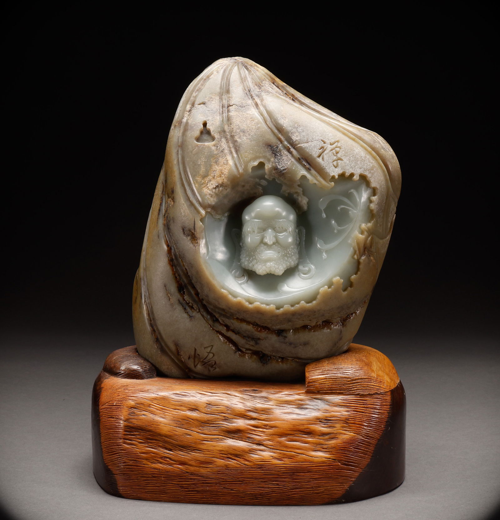 Hetian Yuyuan Stone Carving of Arhat in Qing Dynasty (1 of 10)