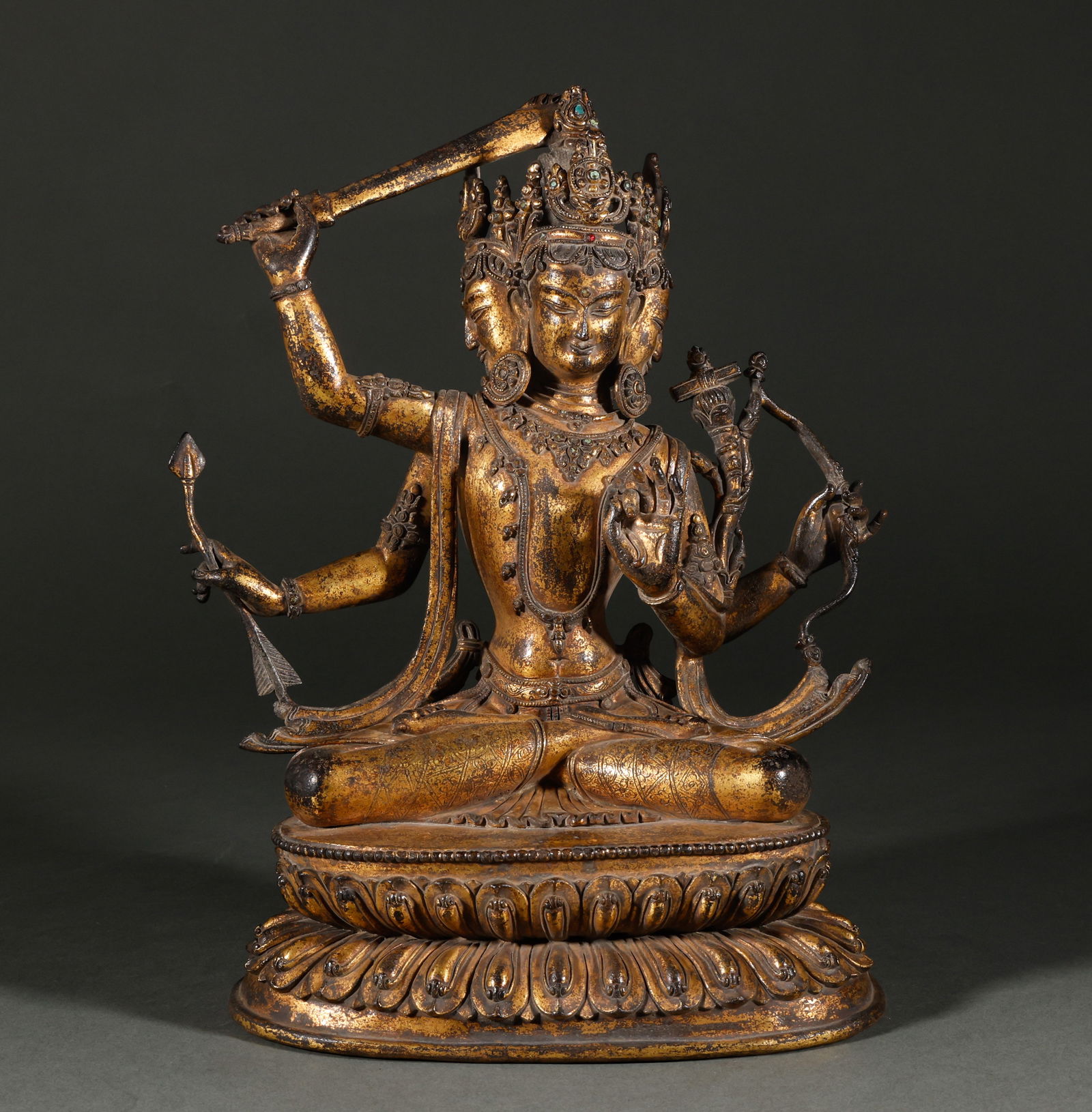 Bronze gilded Buddha statues from the Ming Dynasty (1 of 10)