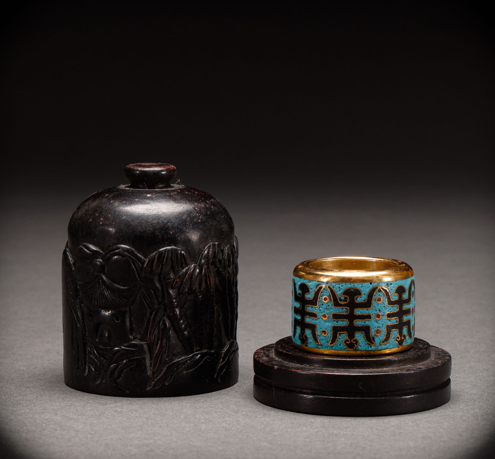 Qing Dynasty copper tire cloisonn é (1 of 8)