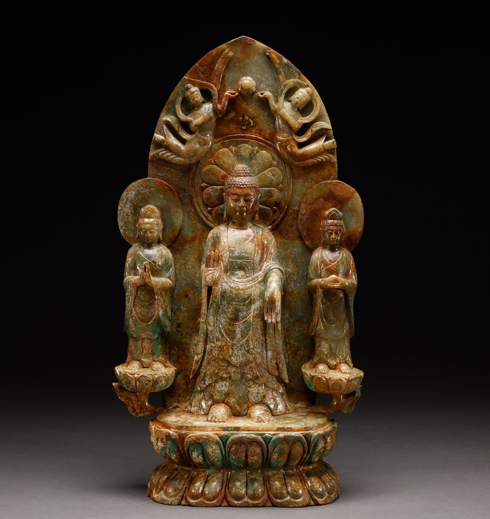 Hotan Jade Three Holy Buddhas before the Ming Dynasty (1 of 11)
