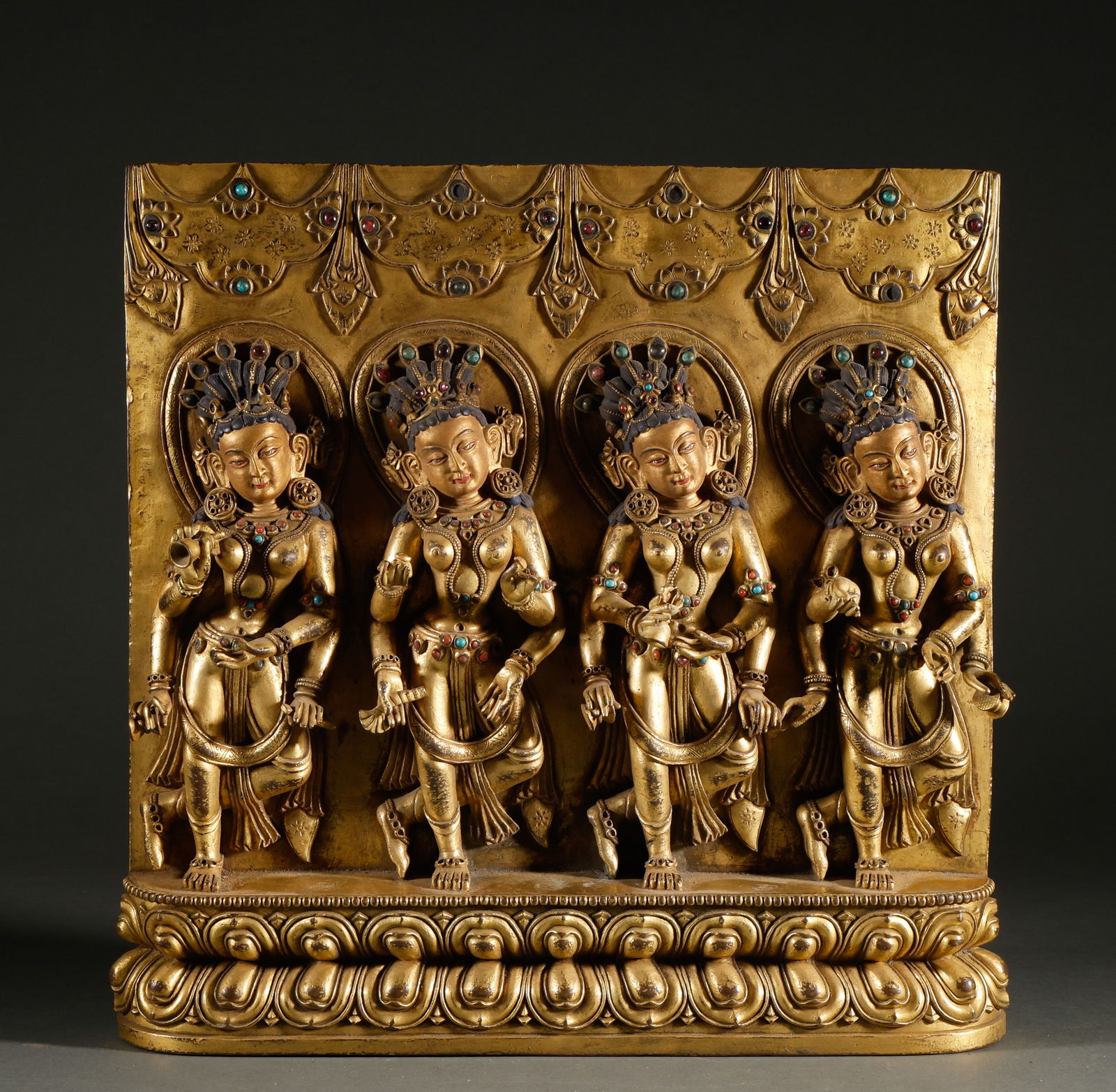 Bronze gilded Buddha statues from the Ming Dynasty (1 of 7)