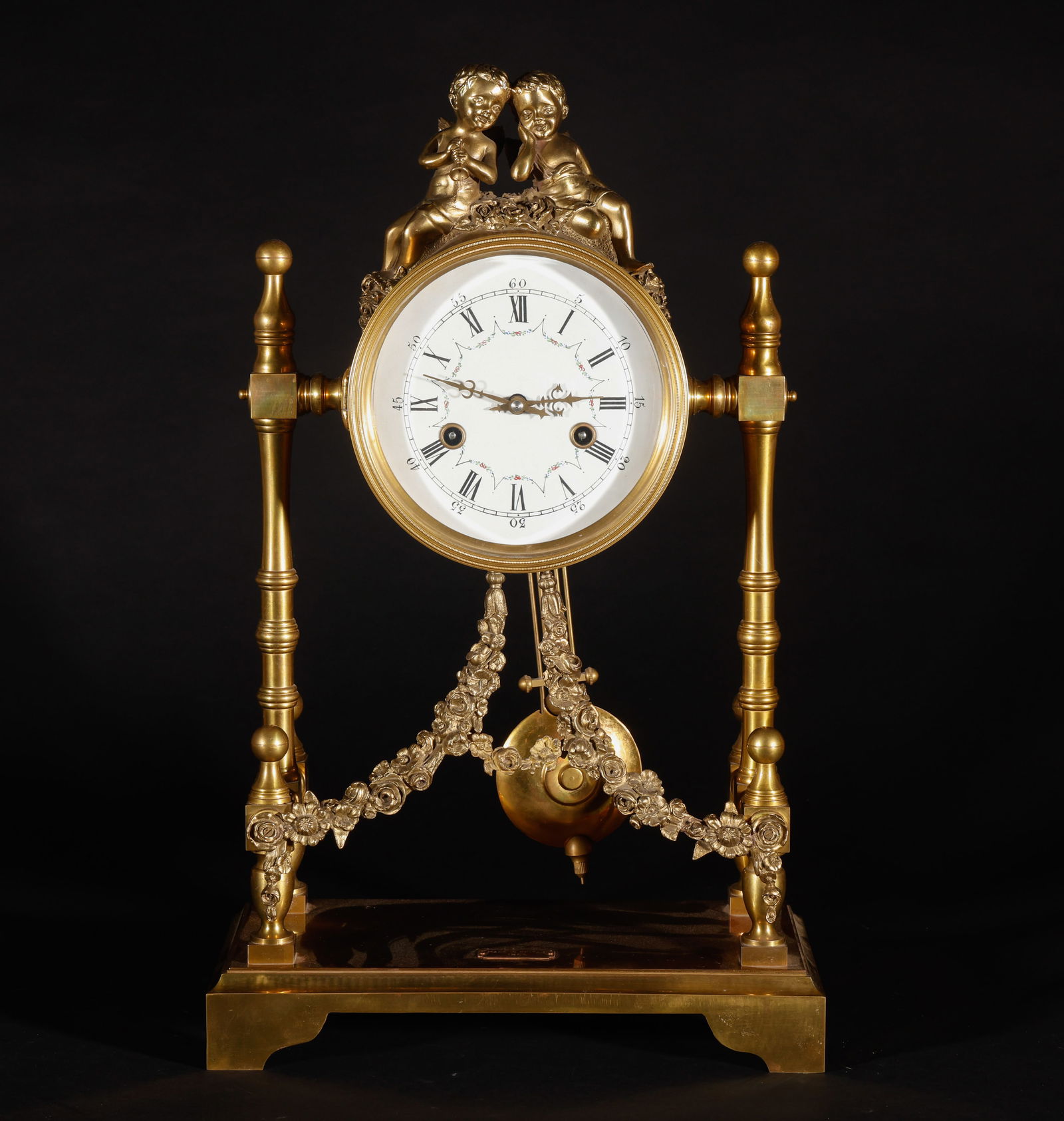 Old Tibetan European style Copper Gilded Golden Bell: Length: 32cm, Width: 17cm, Height: 52cm, Weight: 8155g