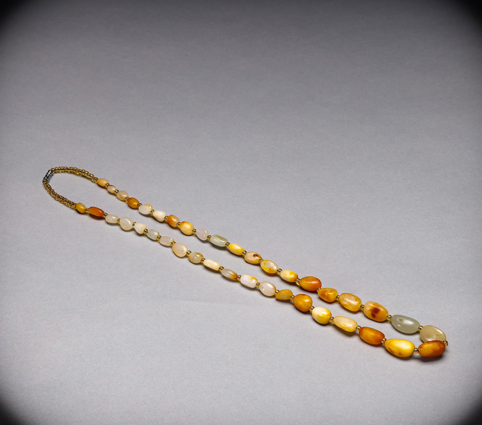 Qing Dynasty Hotan Jade Original Stone Necklace (1 of 6)