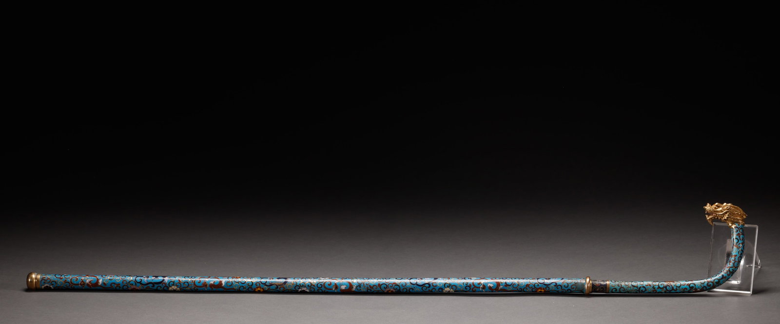 Qing Dynasty copper tire cloisonn é cane (1 of 12)