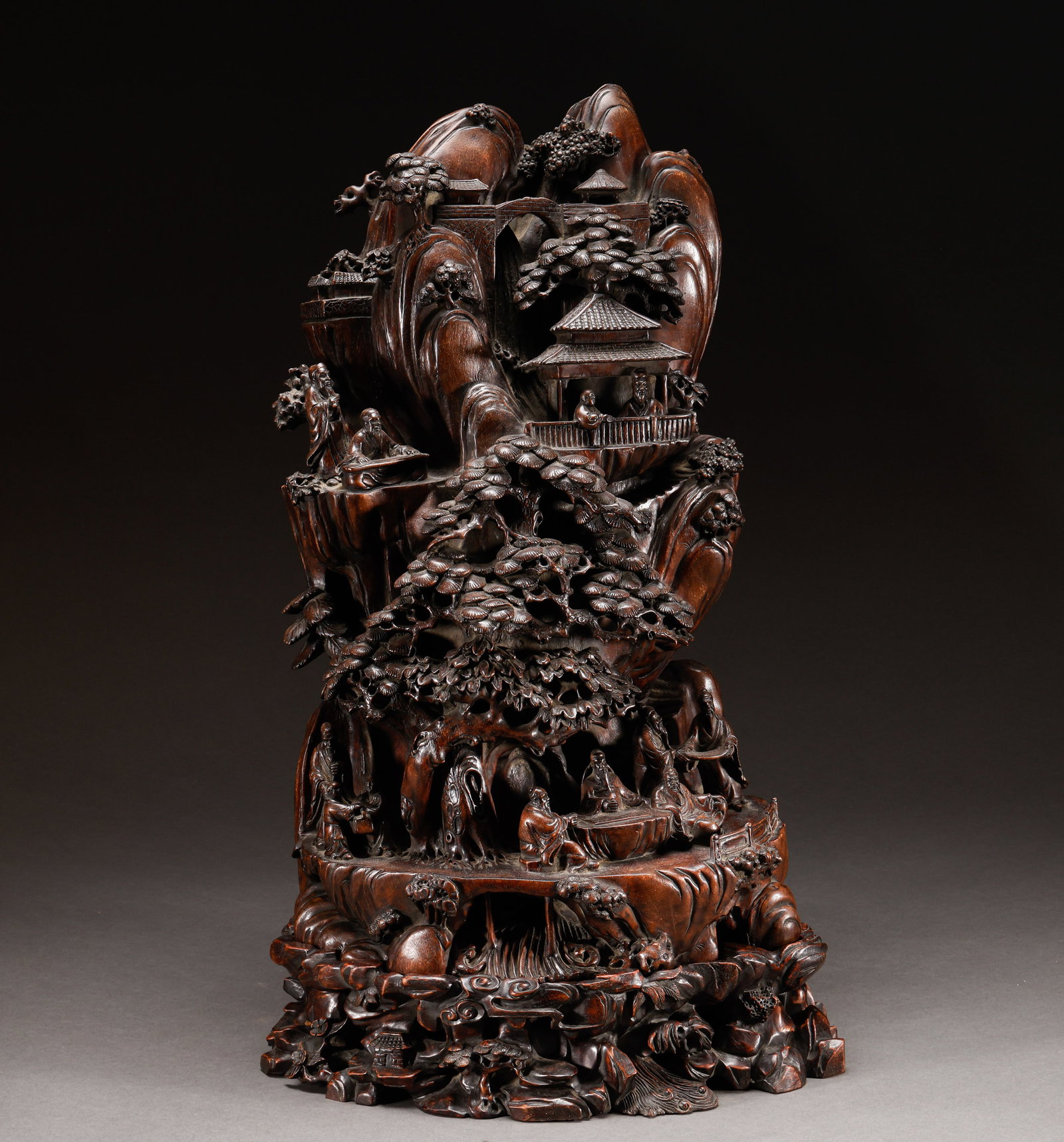 Stories of Qing Dynasty agarwood characters, Shanzi: Height: 60cm, width: 32cm, weight: 5992g