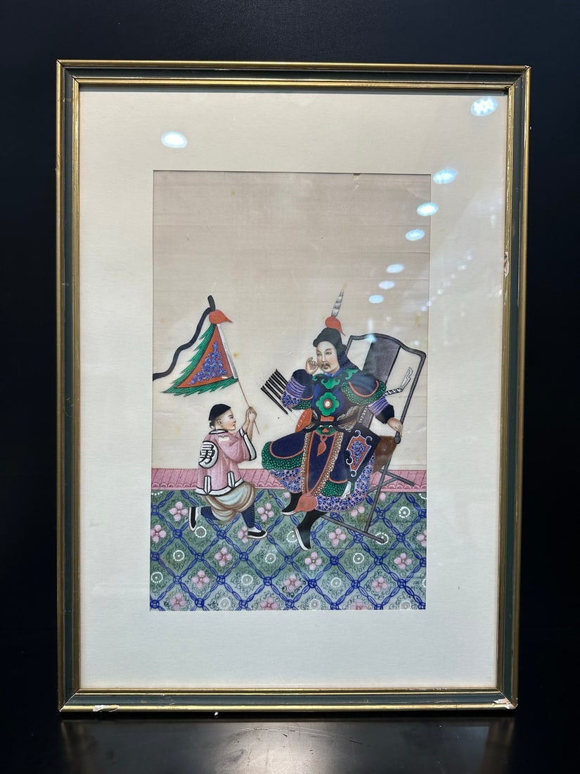 European Return to Qing Dynasty Paper Military Paintings (1 of 6)