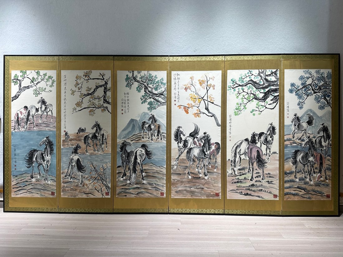 Xu Beihong's horse, six screens on paper (1 of 8)