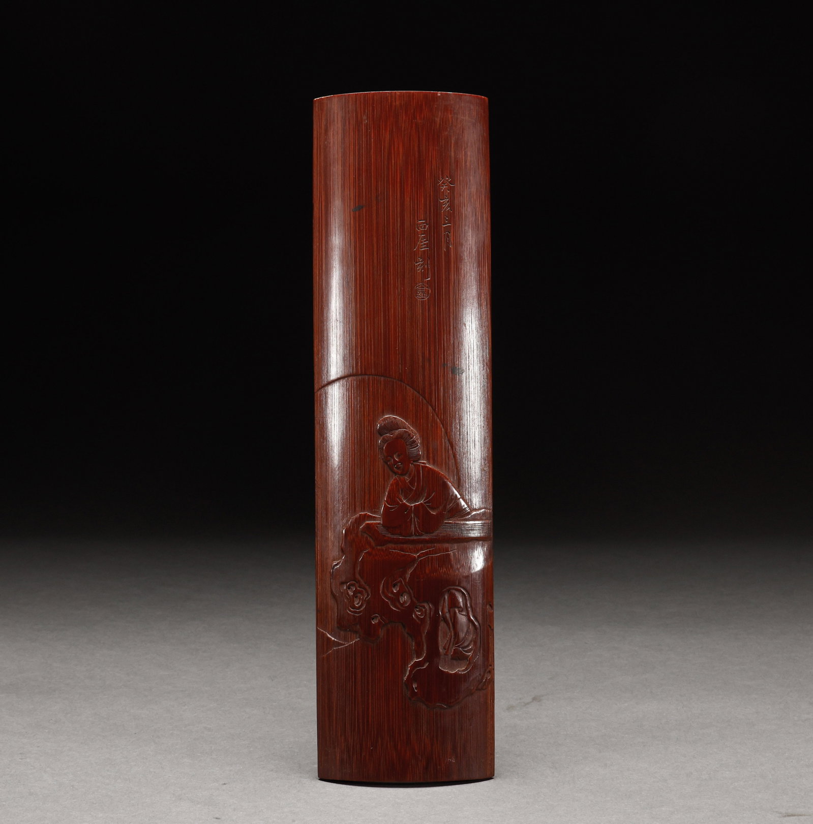 Qing Dynasty bamboo carving arm rest (1 of 7)