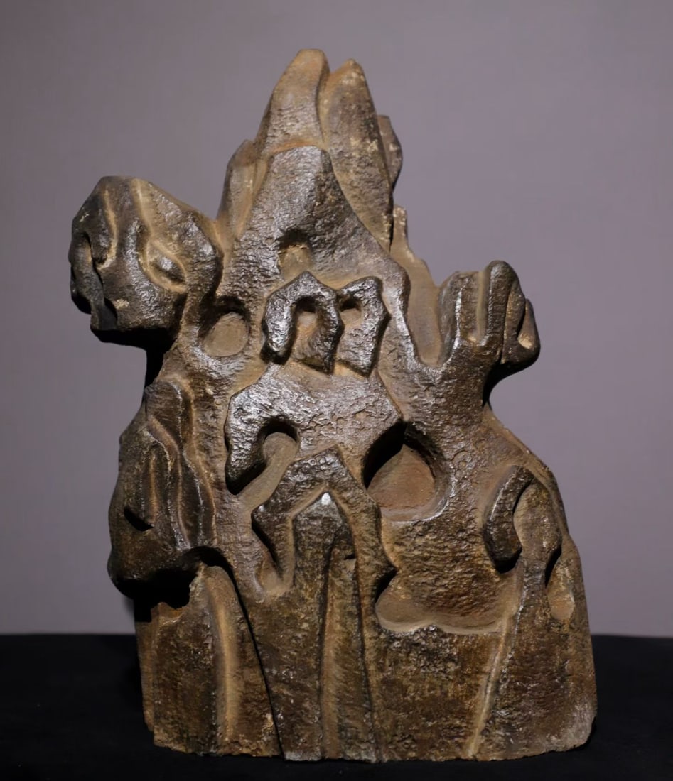 Qing Dynasty bluestone carved mountain ornaments (1 of 9)