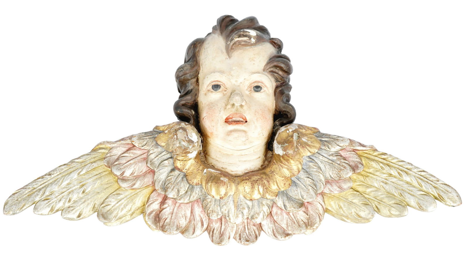 Baroque Putto 19th century large angel cherub sculpture, (1 of 6)