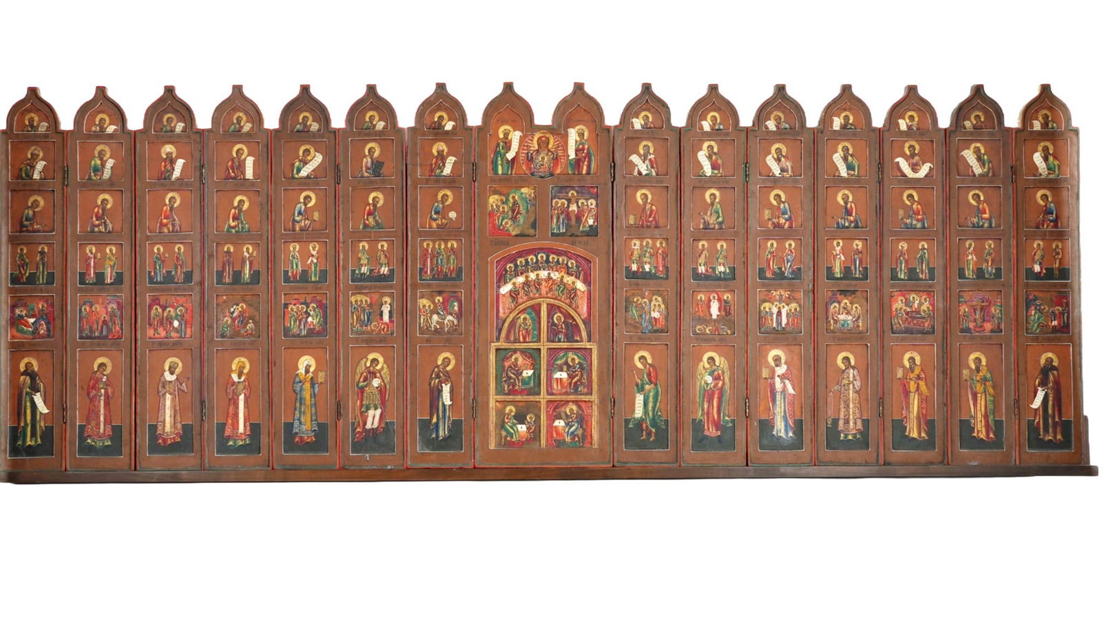 Russia large house iconostasis / folding iconostasis, 19th century, (1 of 5)