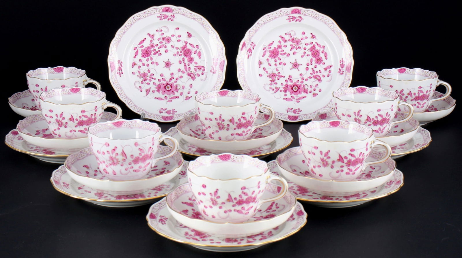 Meissen Indian Purple Rich 8 coffee place settings 1.Wahl, (1 of 4)