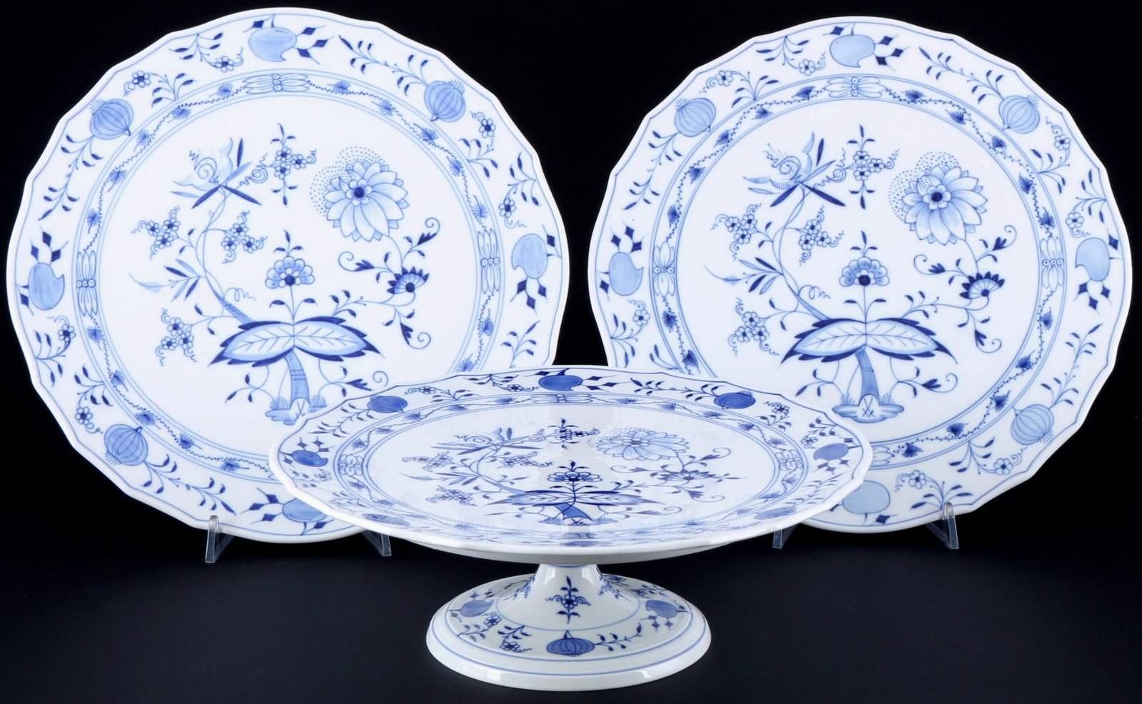 Meissen Blue Onion 3 tart / cake dishes 1st choice, (1 of 5)