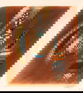 Johnny FRIEDLAENDER (1912-1992) Composition,: Etching on paper, signed lower right and EA (Epreuve d'artiste) on the left, abstract composition as an artist's proof, German-French graphic artist and etcher born 1912 in Pleß, Upper Silesia -