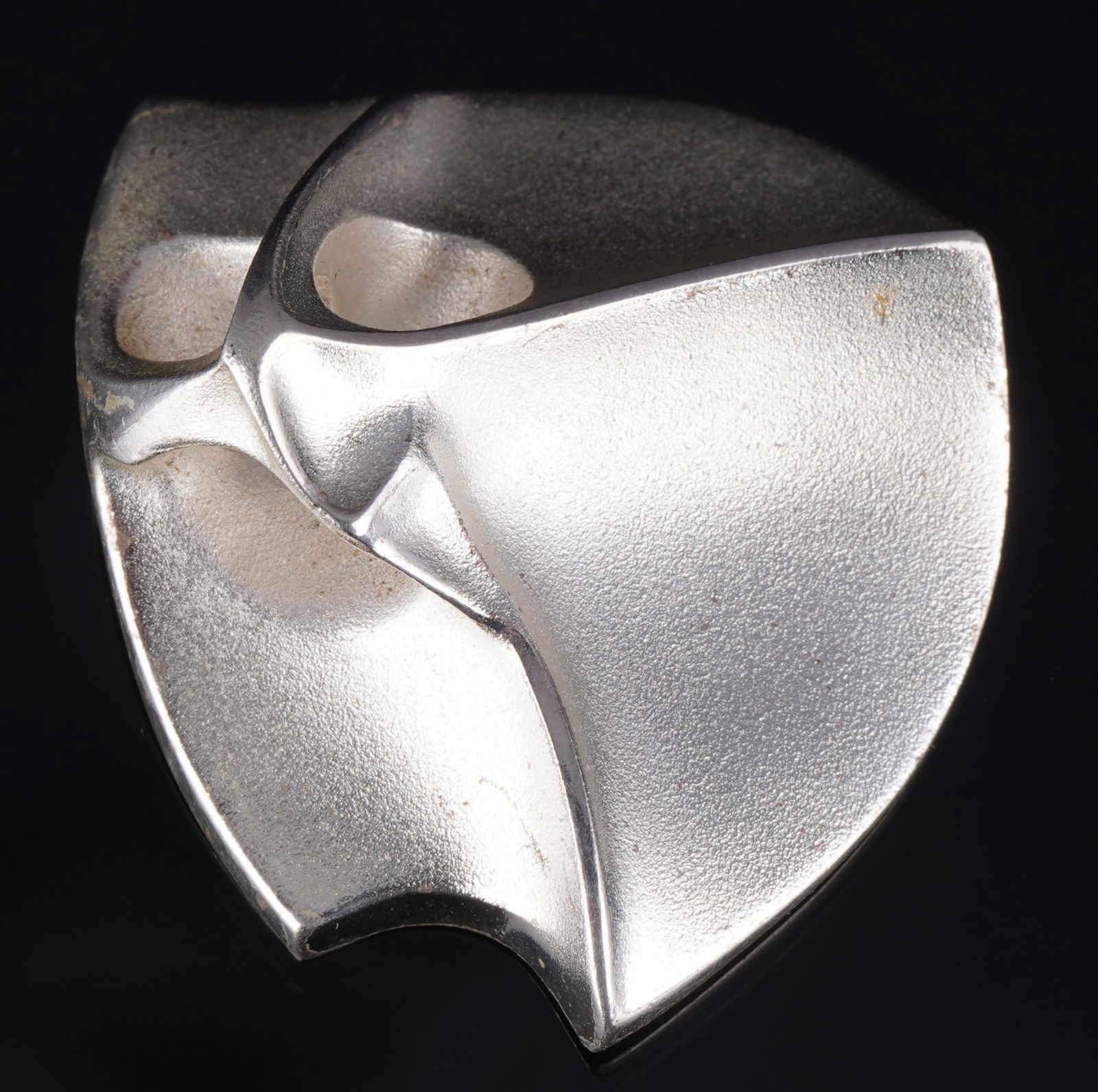 LAPPONIA Björn Weckström 925 Silver Brooch Labyrinth,: 925 silver, stamped 925 Lapponia, model Labyrinth 1982 (E8), design by Björn Weckström, born 1935 in Helsinki, Finland, 45 mm x 38 mm, weight 23 g