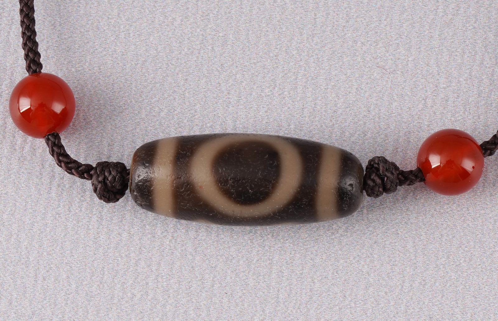 Protective amulet, "Heaven and Earth" Dzi bead, China/Tibet (1 of 10)