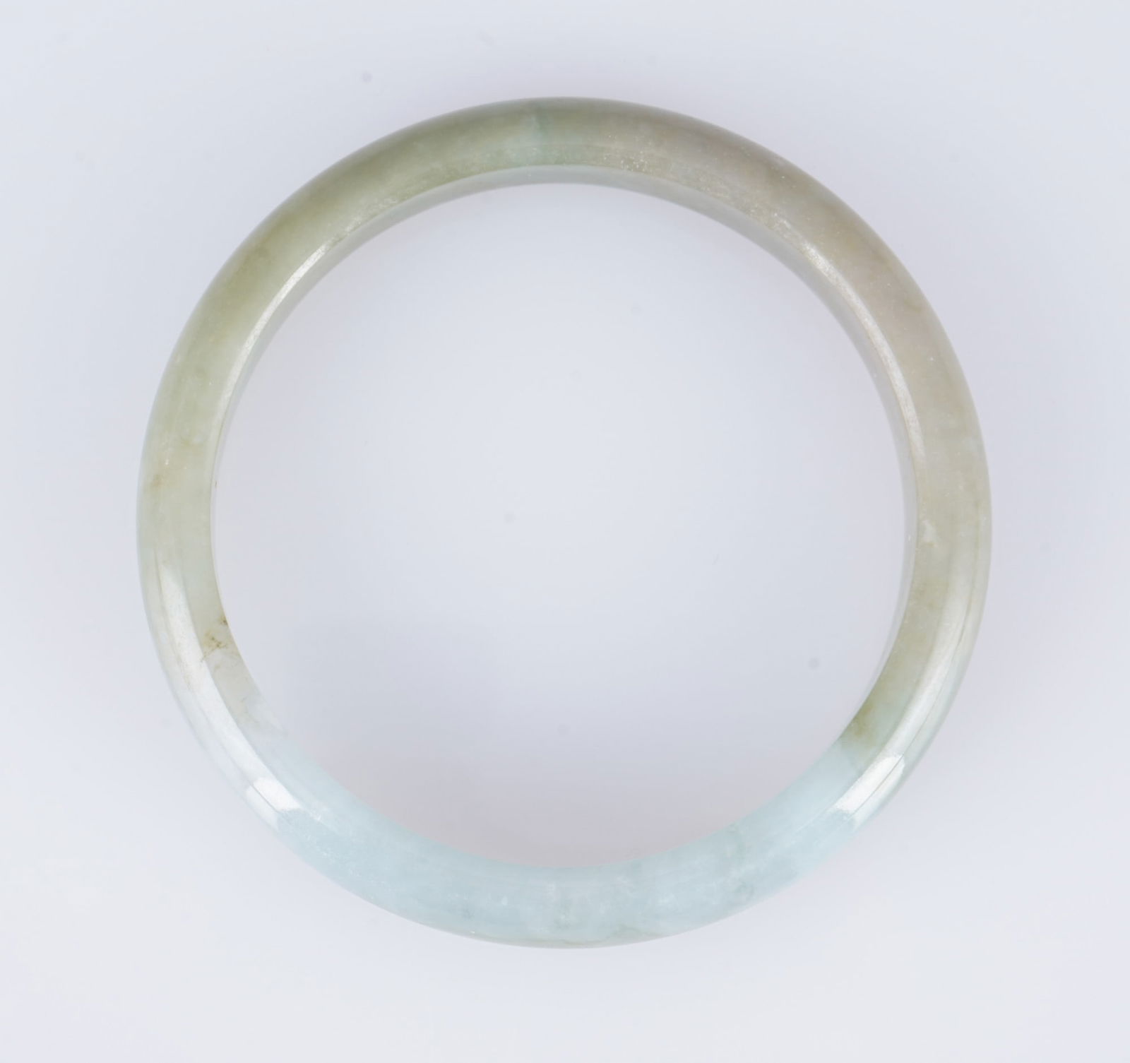 Two jadeite bangles, China, - 7