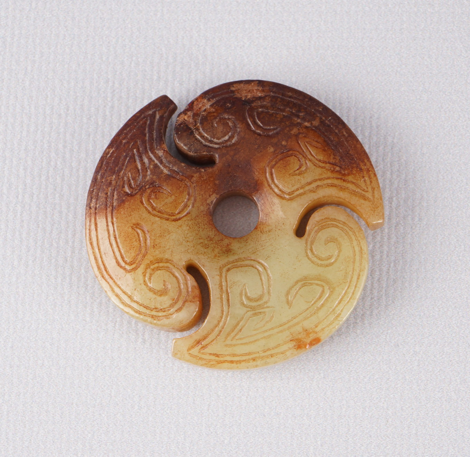 Three jade objects, China, - 3