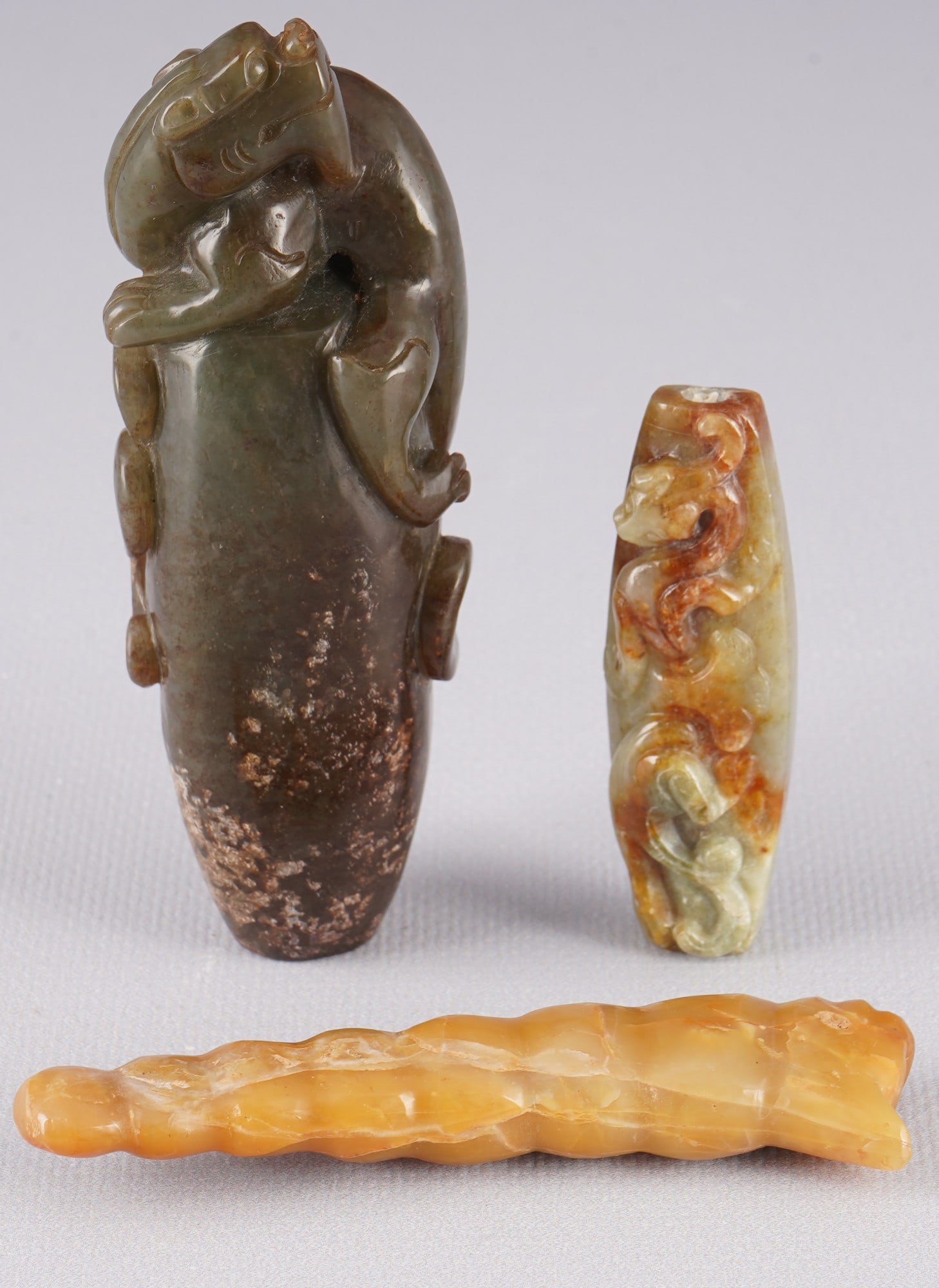 Three jade objects, China, - 2