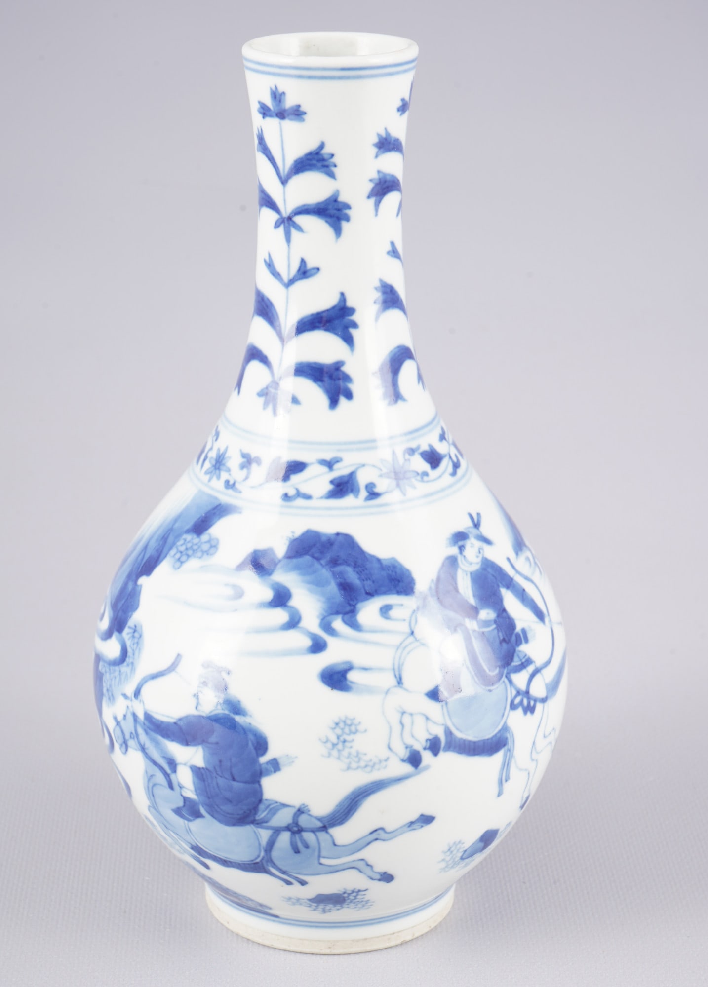 Blue and white vase with figurative scene, China (1 of 7)