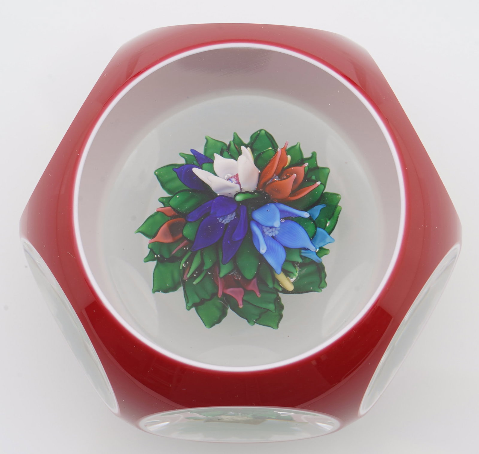 St. Louis Briefbeschwerer Blumenbukett Paperweight, (1 of 5)