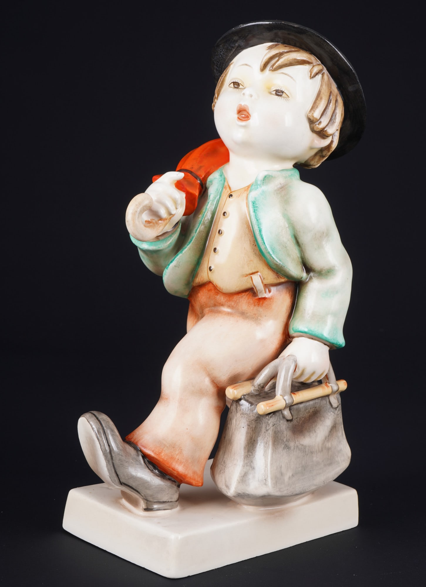 XL Hummel "H 25 cm" large Wandering Boy with Umbrella 1935-1949, (1 of 8)