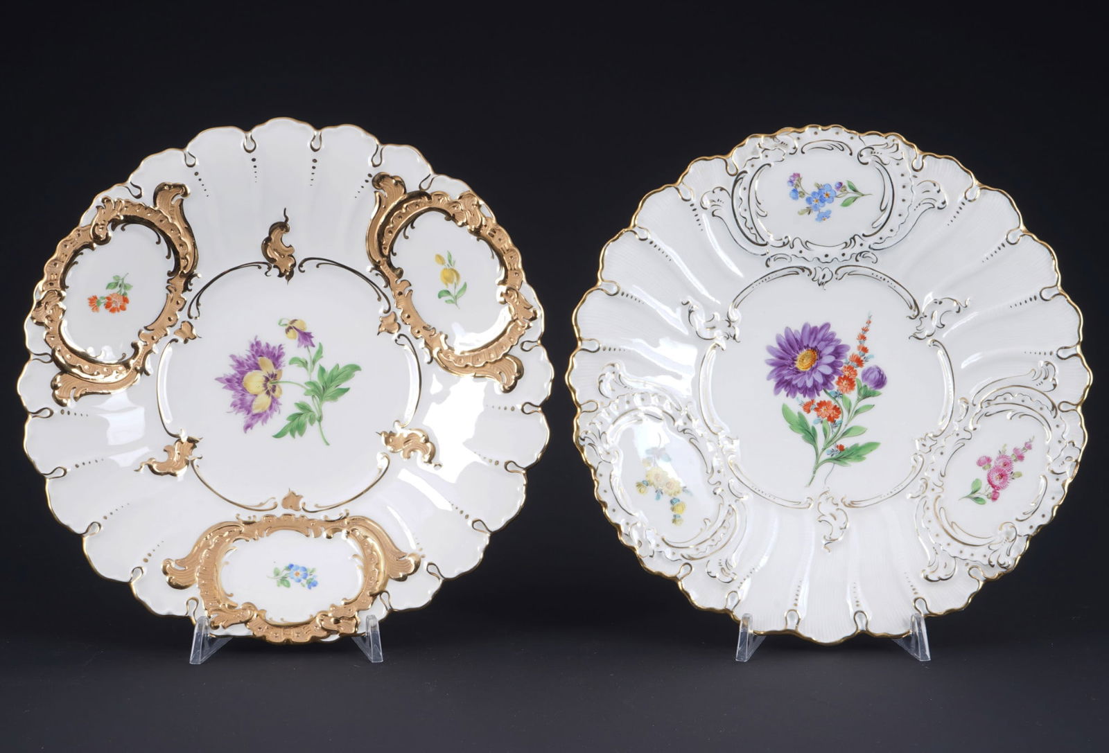 Meissen splendid plates B-Form Flower 1st choice, (1 of 4)