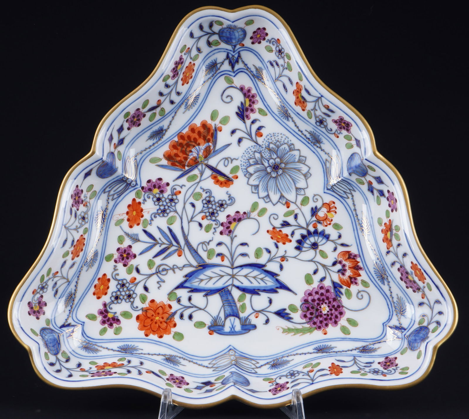 Meissen Blue Onion Royal Colored splendid bowl 1st choice, (1 of 4)