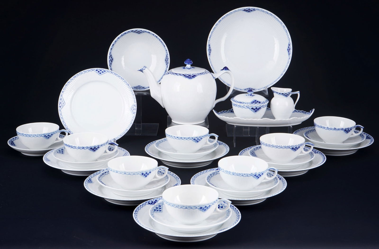 Royal Copenhagen Princess tea service for 8 persons, (1 of 9)