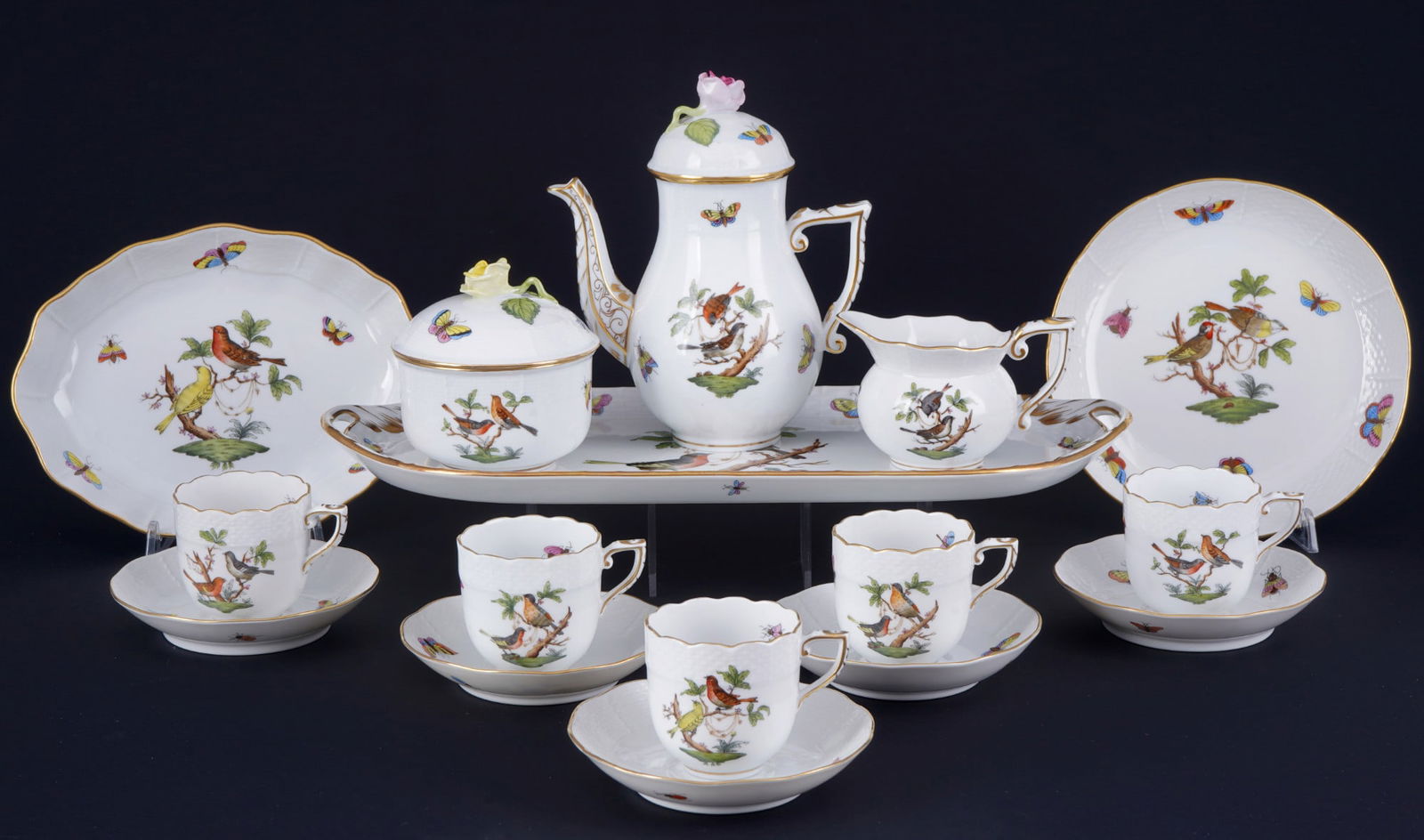 Herend Rothschild mocha service for 5 persons, (1 of 6)