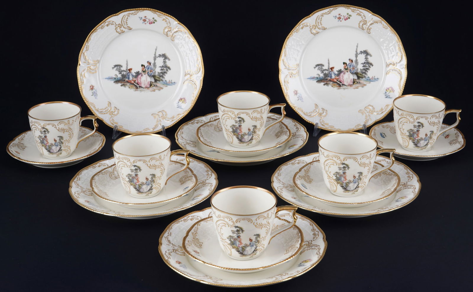 Rosenthal Höroldt-Arkadien Sanssouci 6 coffee place settings, (1 of 3)