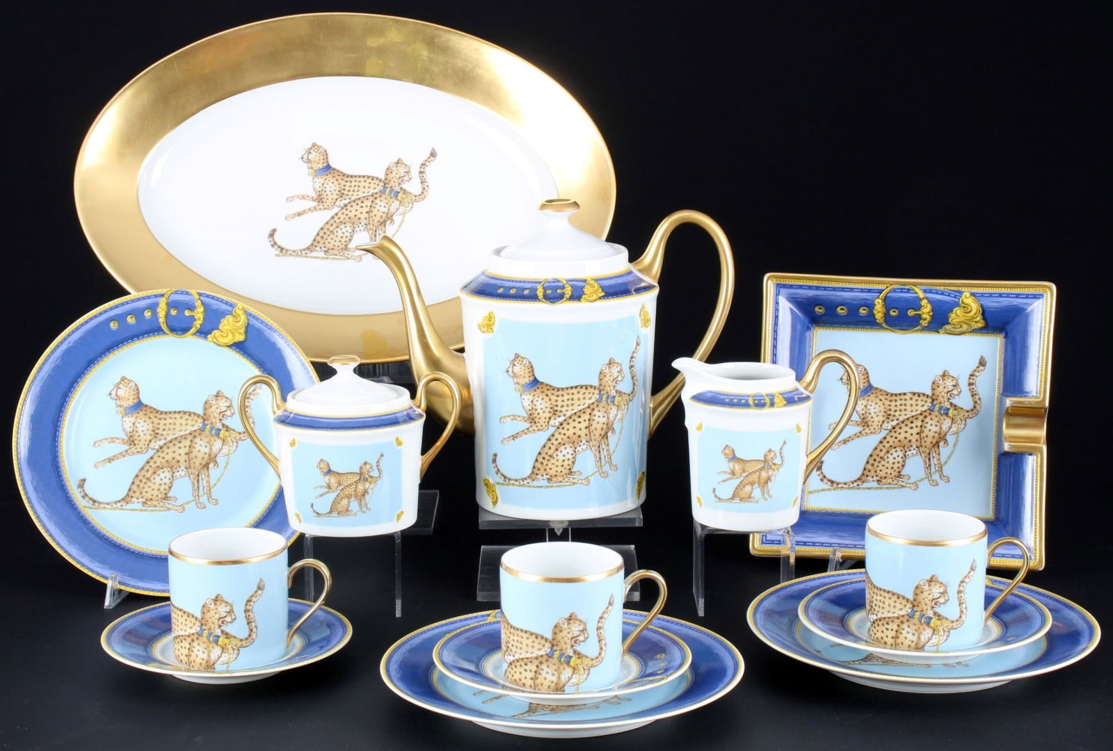 Limoges Chasses Royales coffee service for 3 persons, (1 of 10)